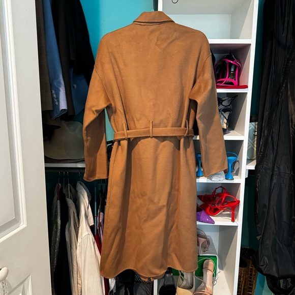Anine Bing Dylan Camel Cashmere Blend Coat Sz S - Picture 3 of 7